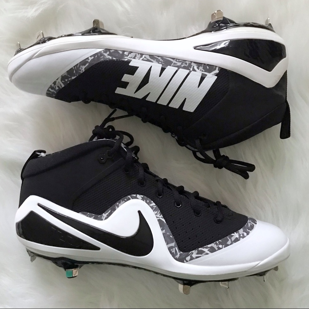 Nike Force Zoom Cleats black white size 13